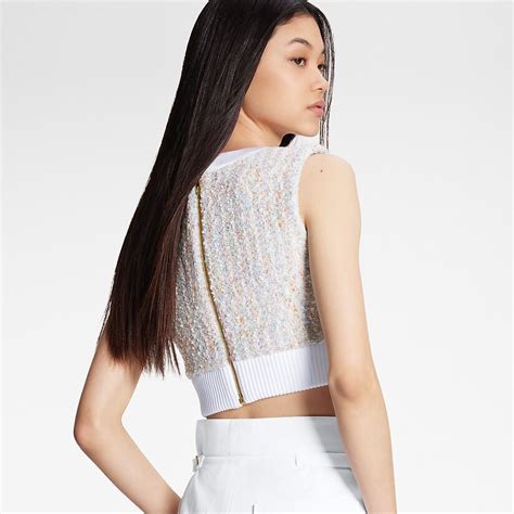 Lurex Tweed Crop Top 